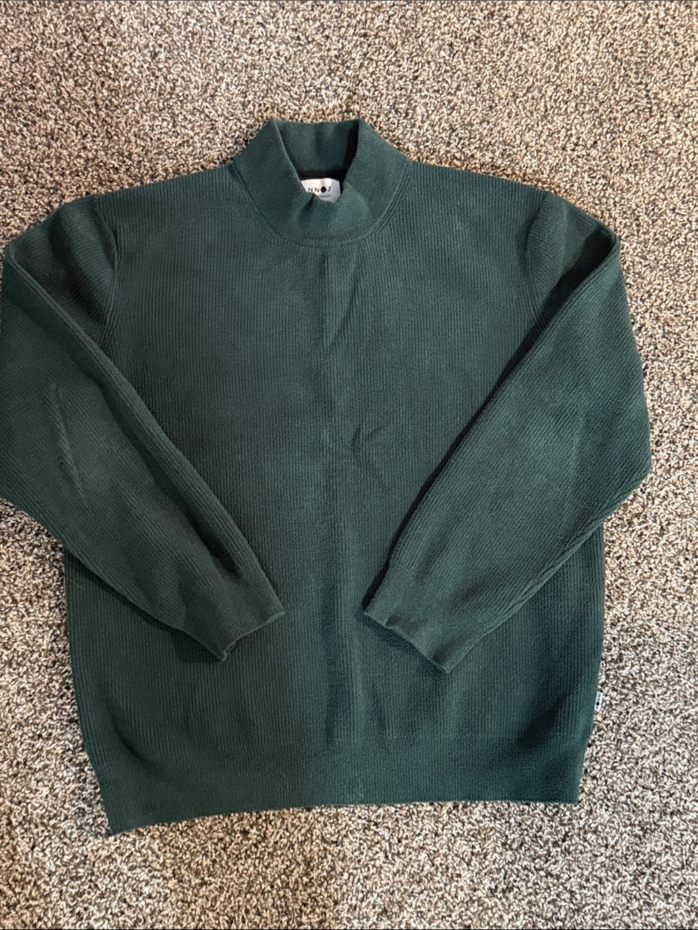Men's Deep Green Turtleneck Sweater
